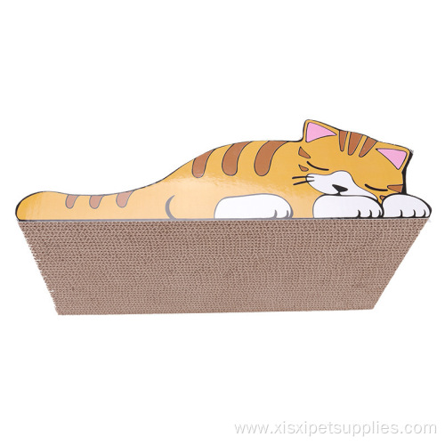 Multi-functional corrugated paper cat scratching board pet